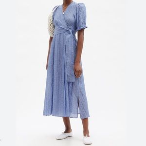 BELIZE Rita Striped Voile Midi Wrap Dress